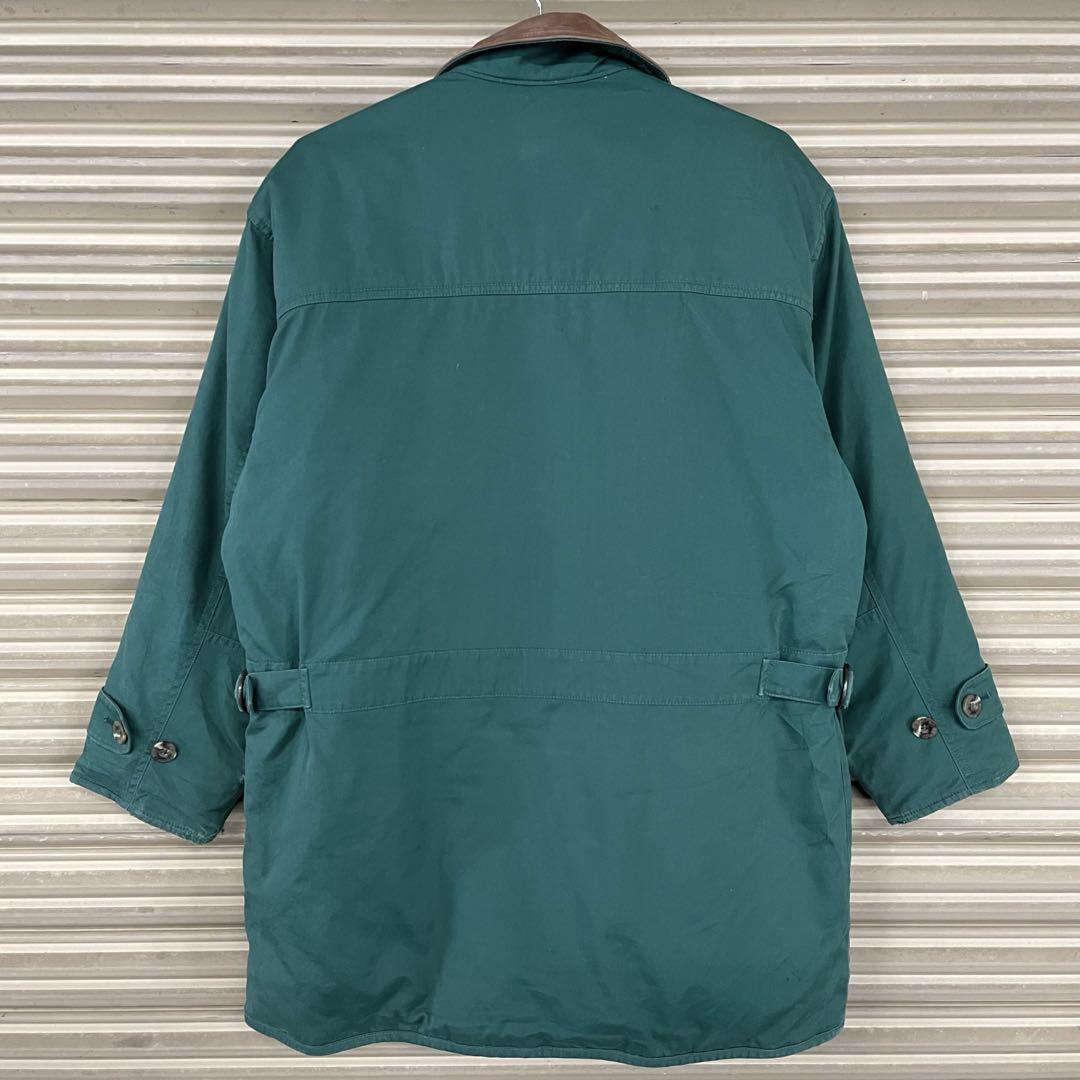 90s エディーバウアー グースダウンハンティングジャケット 襟レザー used