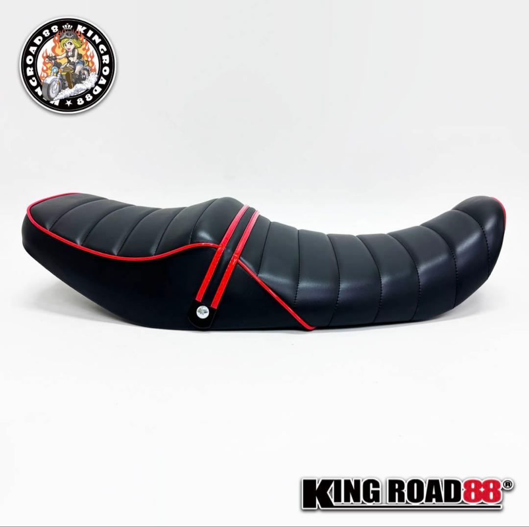 カワサキ / ゼファー400 Ⅱ型 後期 / タックロールシートパイピングレッド カワサキ / ゼファー400 Ⅱ型 後期 / タックロールシートパイピングレッド