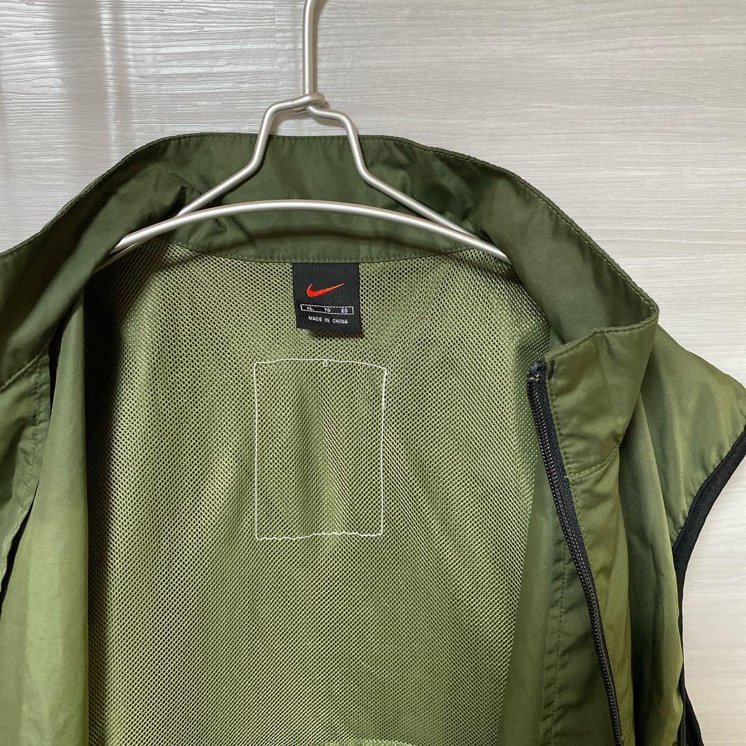 驚きの価格驚きの価格NIKE フルジップナイロンベスト XL カーキ