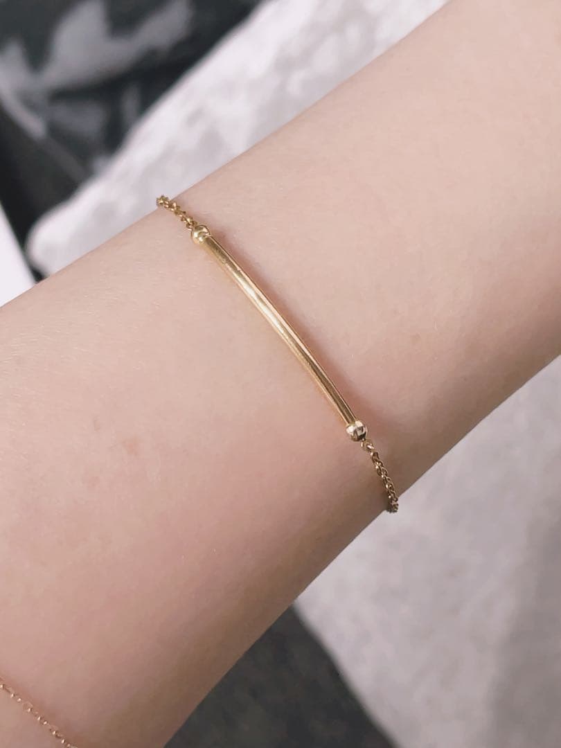 k18ゴールド シンプルバー ブレスレット k18ゴールド シンプルバー ブレスレット