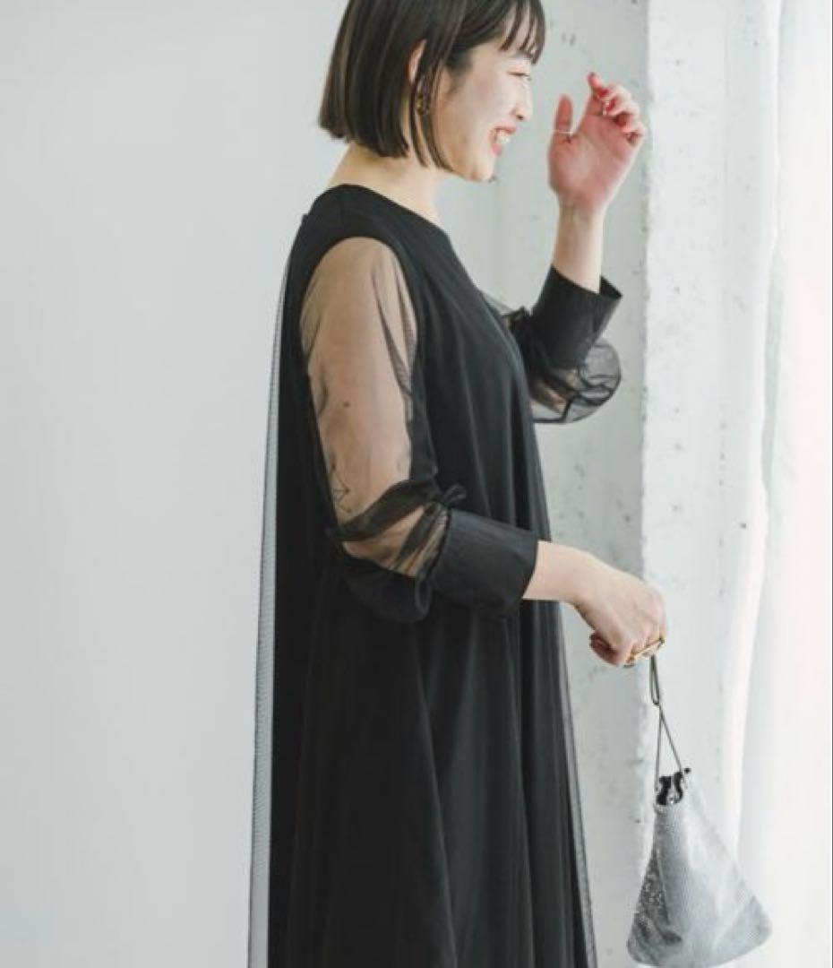 ITEMS URBANRESEARCHチュールレイヤードロングスリーブワンピース