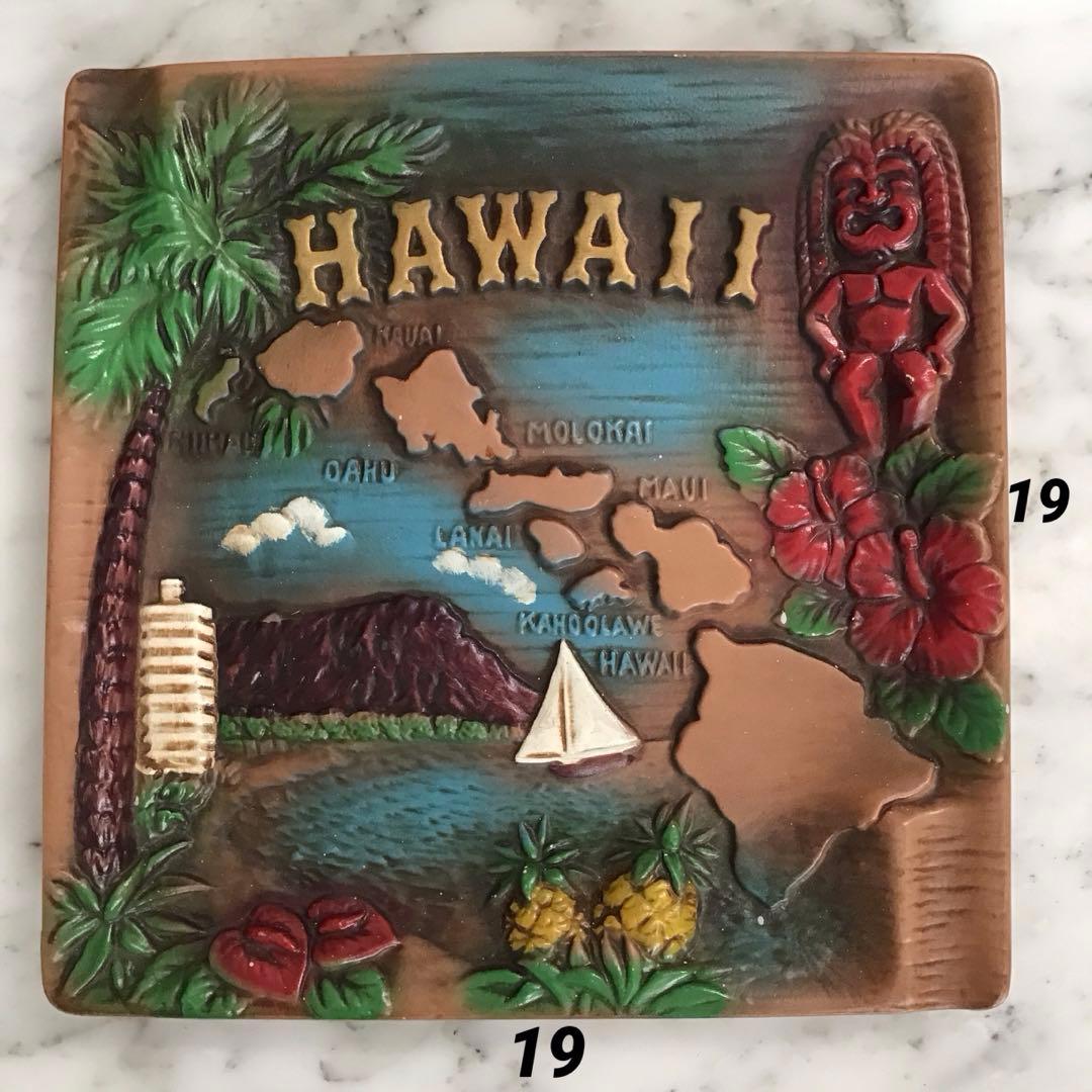 70s 80s ハワイ 壁掛け プレート スーベニアセット