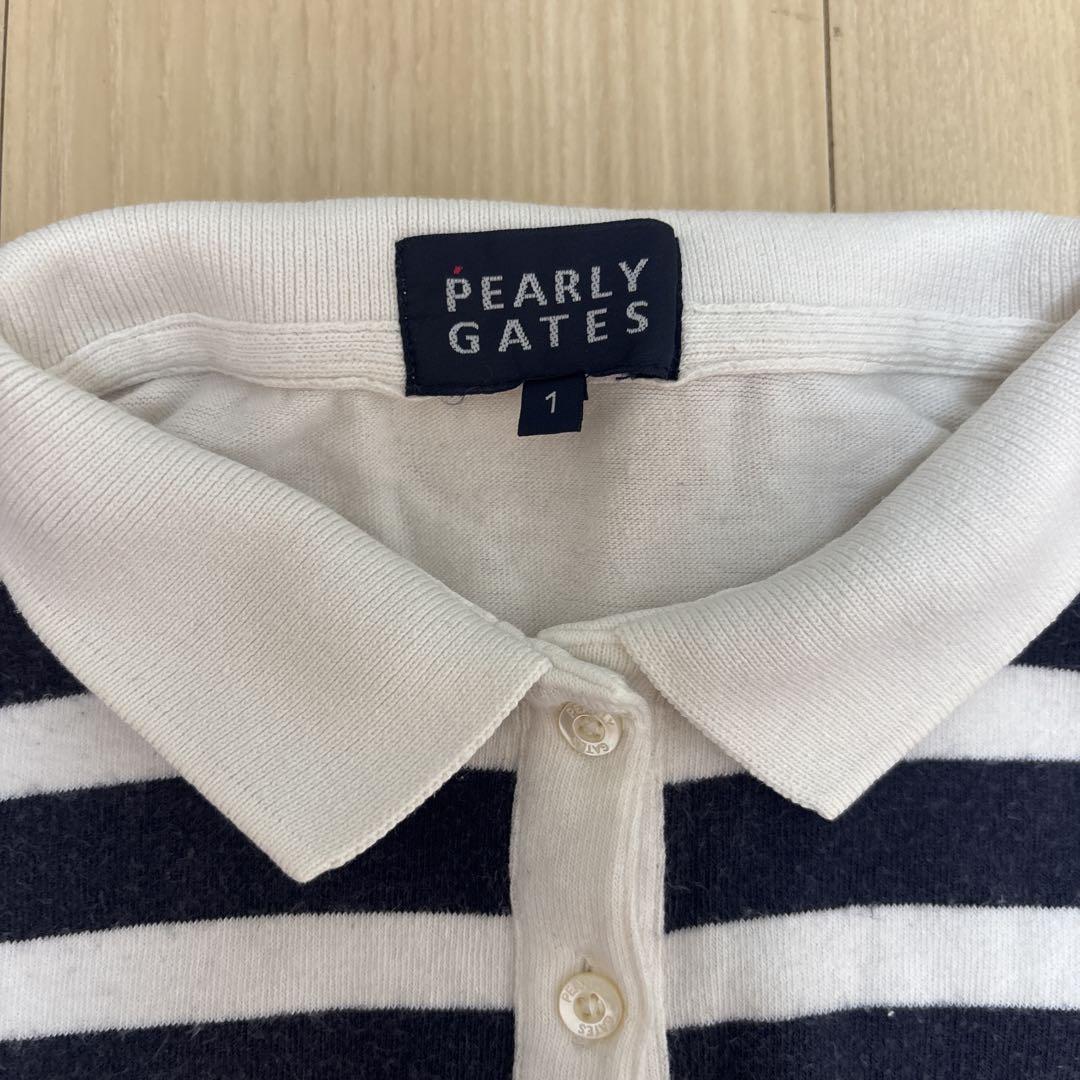 PEARLY GATES ストライプ ポロシャツ サイズ1 - メルカリ