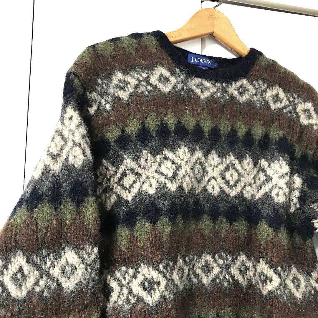 【送料無料】used激レアJ.CREWノルディックニットセーターサイズXL