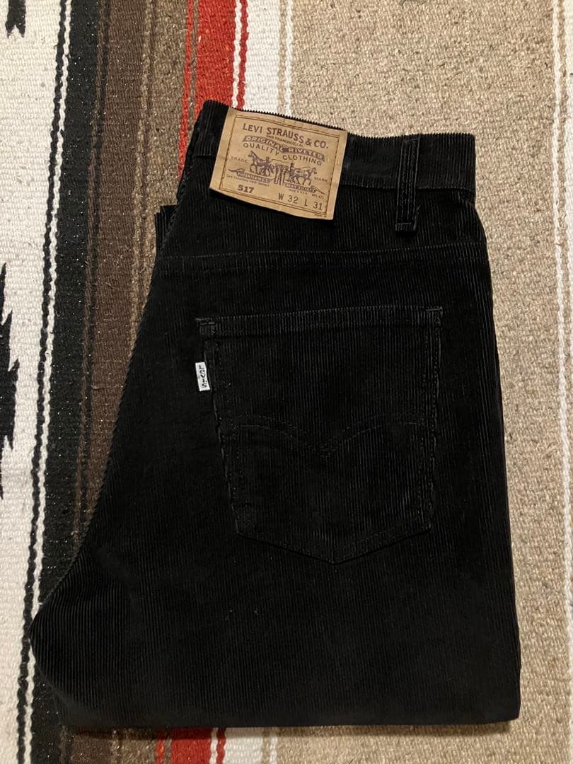 USA製 517 - 1558 ブラック W32 levi's コーデュロイ