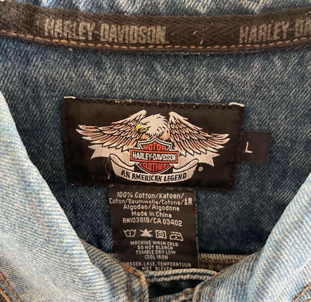 Harley-Davidson ハーレーダビッドソン デニムベスト サイズL