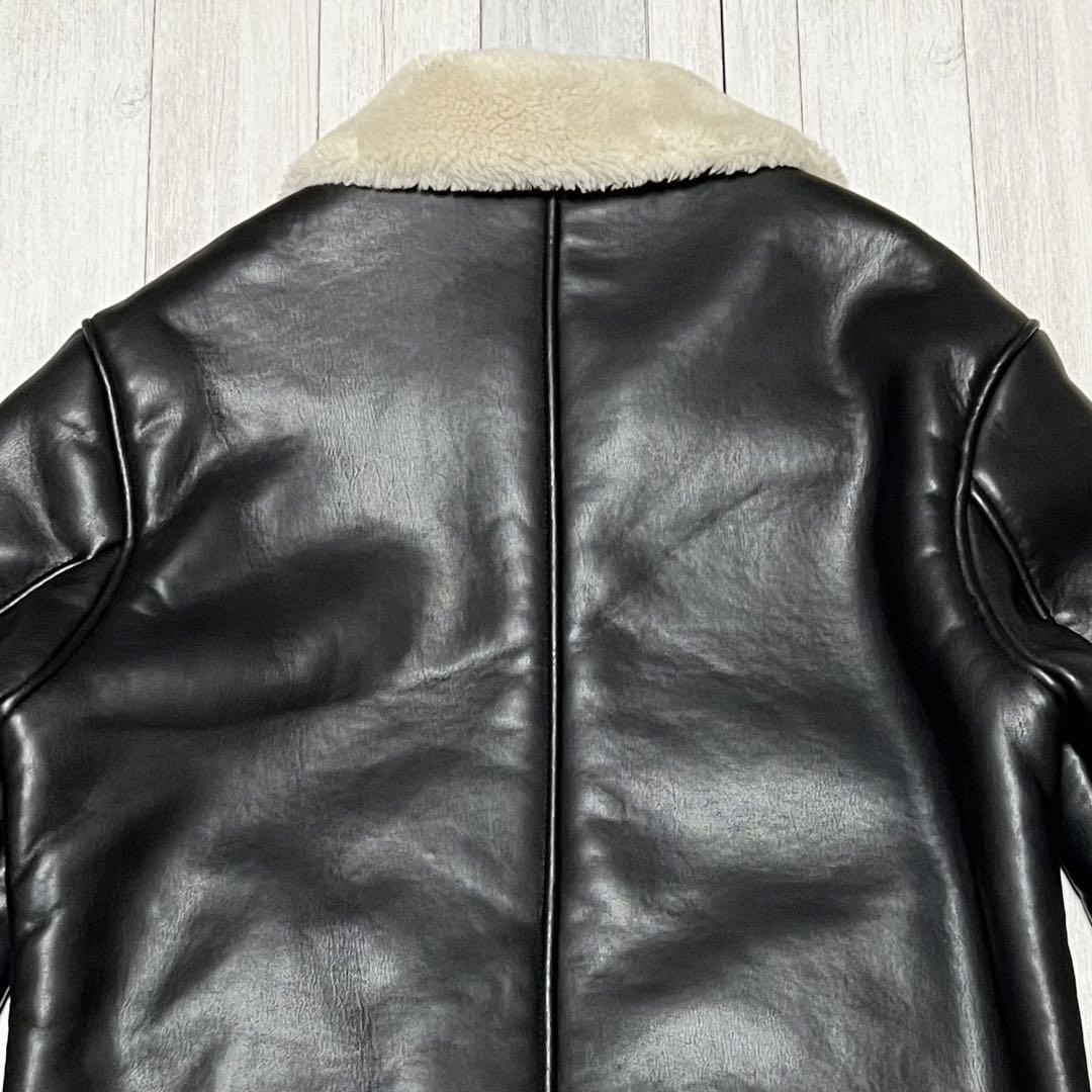 ZARA ザラ フェイクレザー ボアジャケット ムートンジャケット