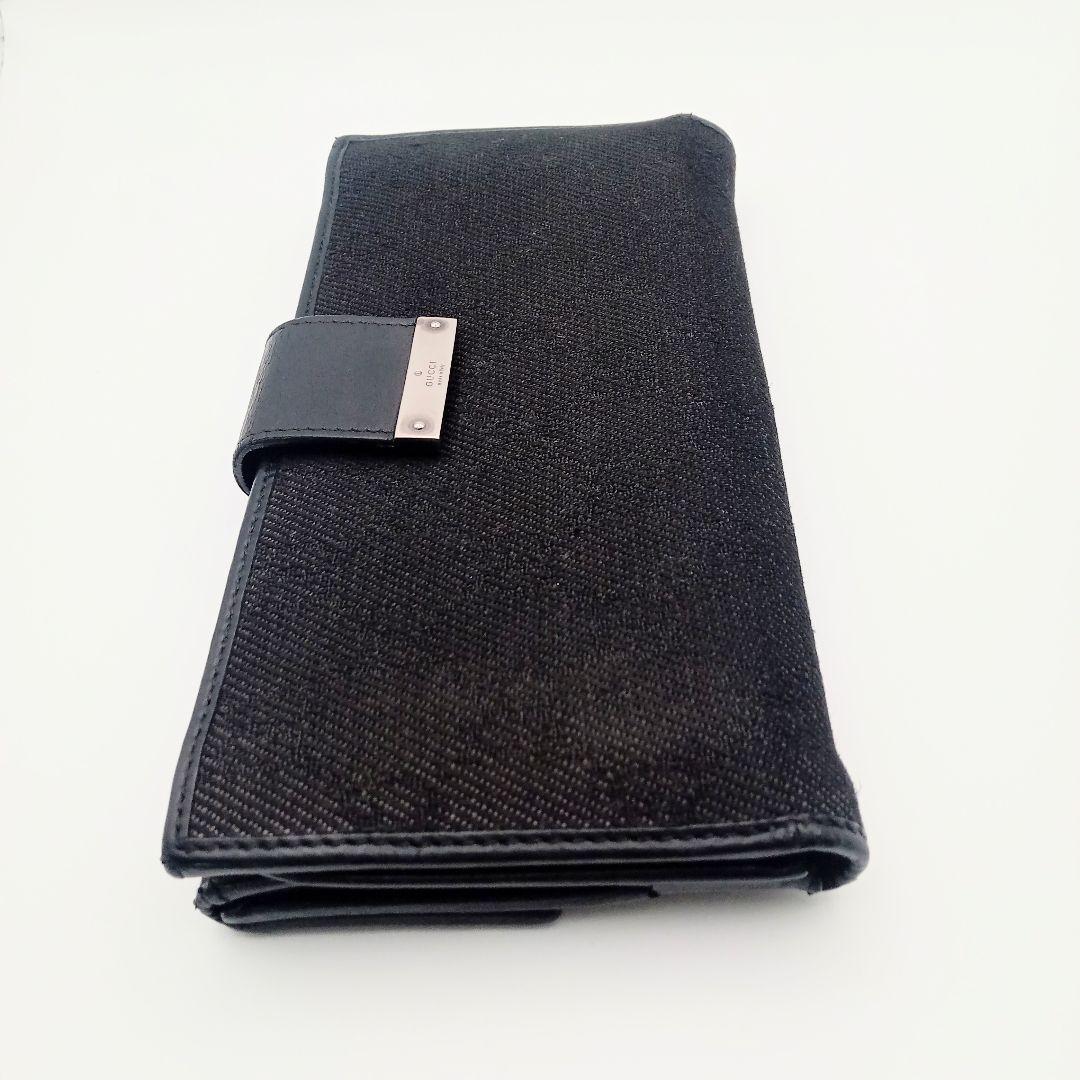 GUCCI ブラックデニム 2つ折り長財布 MEDICALDB_JP