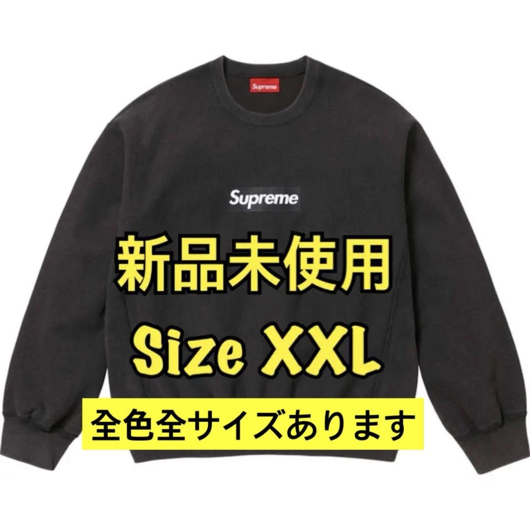 Supreme Washed Box Logo Crewneck 黒XXL