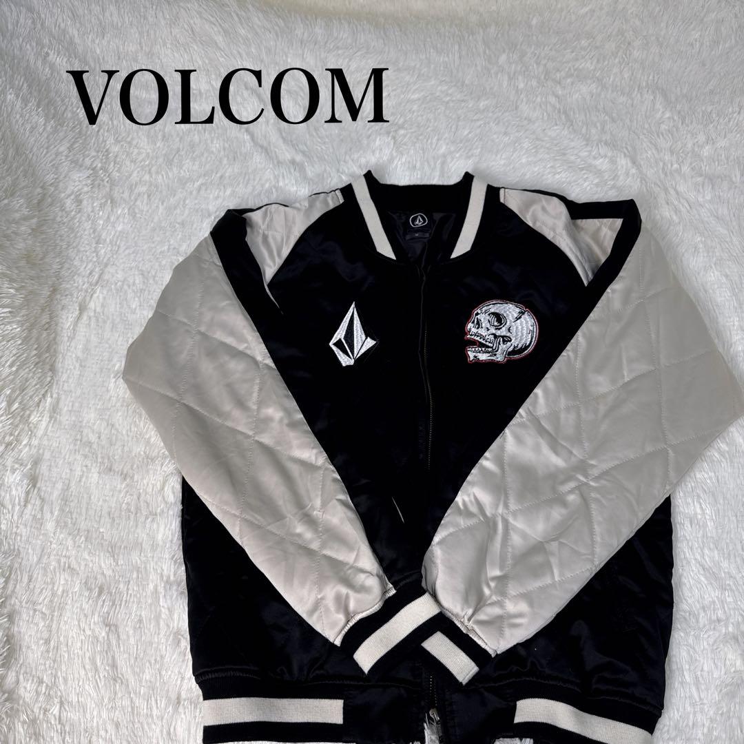 VOLCOM スカル刺繍 スカジャン　スケーター　スタジャン　ストリート
