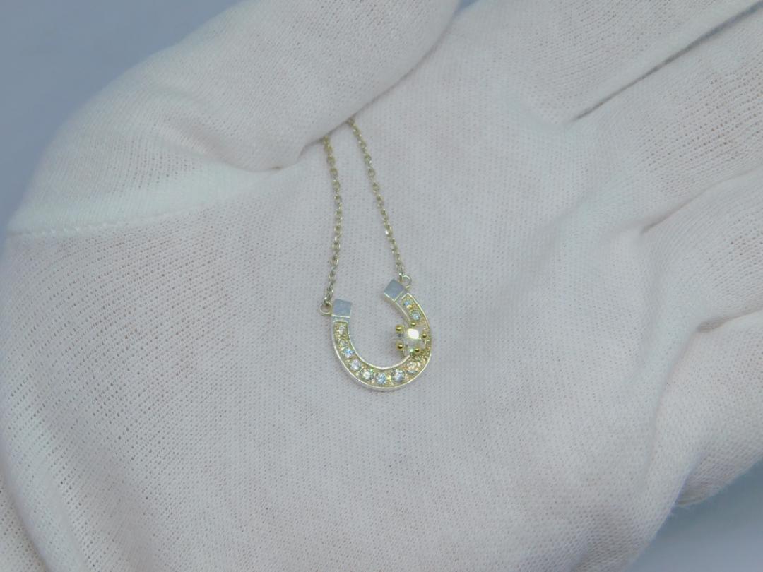 新着 K18 スタージュエリー 美品 ホースシュー ネックレス ペンダント アクセサリー