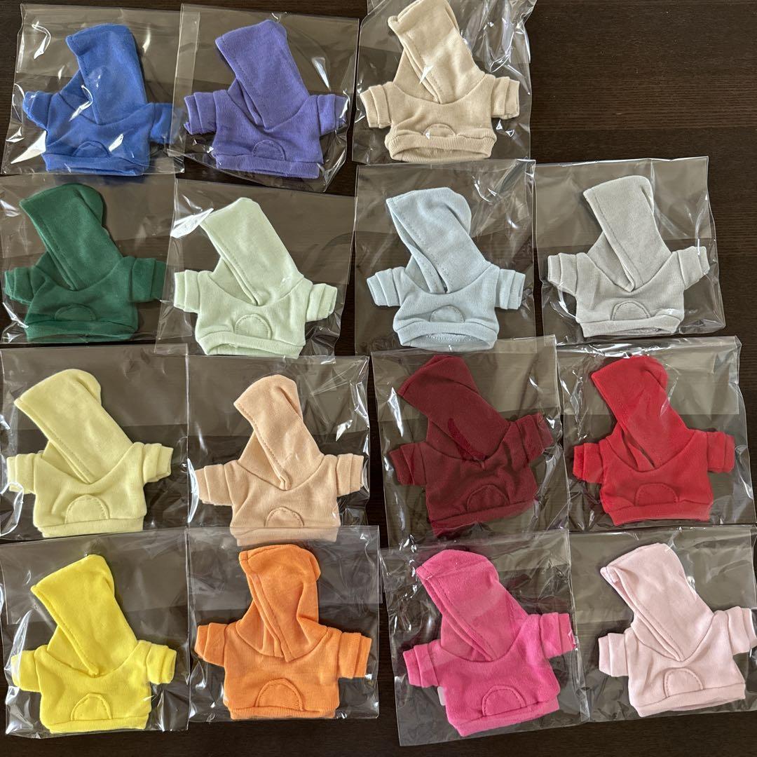 確認用ちびぬいちゃんのパーカー＆オーバーオール