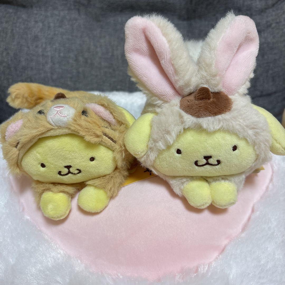 ポムポムプリン　まめぷちシリーズ　うさぎ　マスコット　激レア ぽむぽむぷりん ポムポムプリン まめぷちシリーズ うさぎ マスコット 激レア ぽ