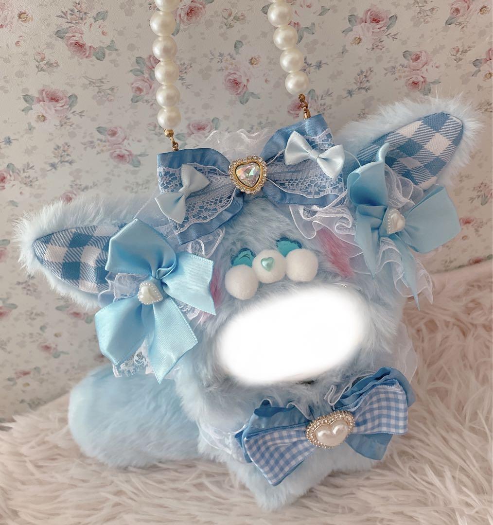 １６cmぬい服♡韓国風ロリータゆめかわ姫系♡猫の着ぐるみ♡水色