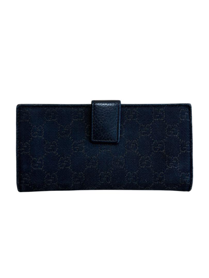 GUCCI ブラック ロゴ 長財布