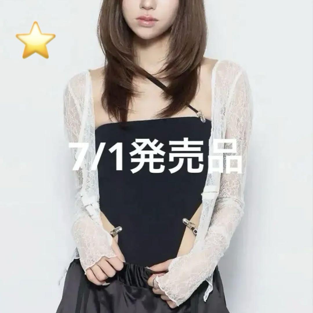トップス THEREDTHREAD S split lace tops