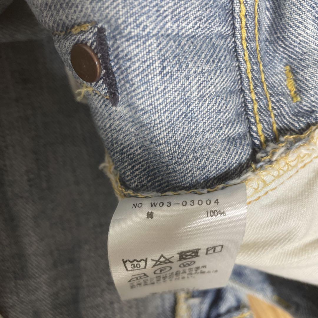 COMOLI 5Pデニムパンツ size2 ブリーチ
