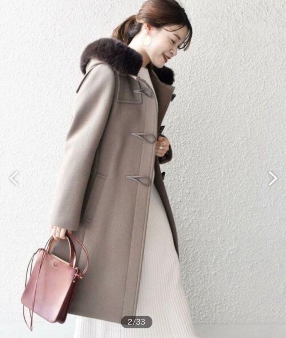 【クリーニング済み】SHIPS for women フェイクファーダッフルコート 【クリーニング済み】SHIPS for women フェイクファーダッフルコート