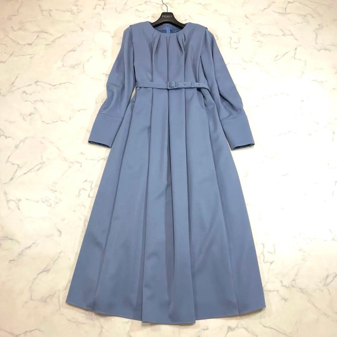 級 ルルウィルビー ウール タックワンピース シルバーカフス ベルト付M Loulou Willoughby DECORATOM_COM_BR