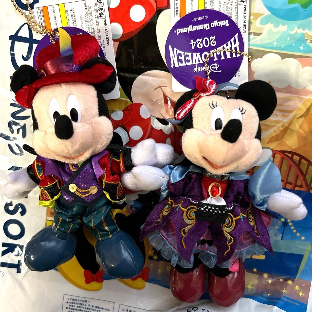 ディズニー　ぬいぐるみバッジ　ぬいば　ハロウィン　ミッキー　ミニー