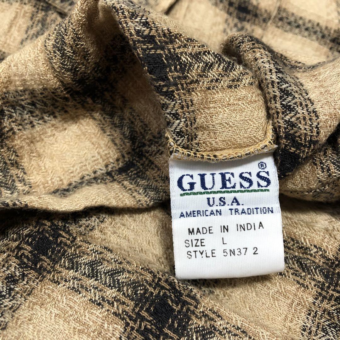GUESS JEANS ゲス シャツ コットン レーヨン シャドーチェック