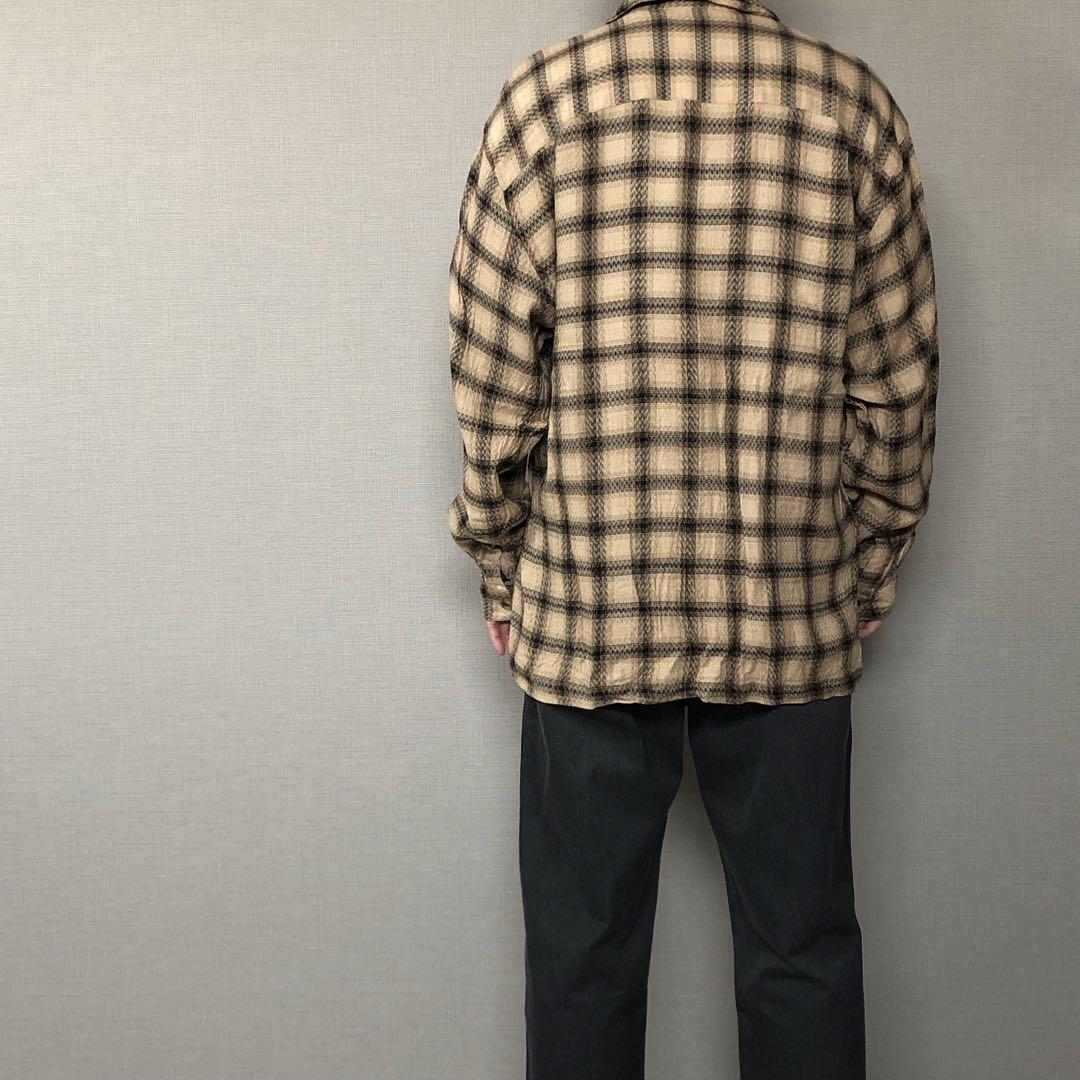 GUESS JEANS ゲス シャツ コットン レーヨン シャドーチェック