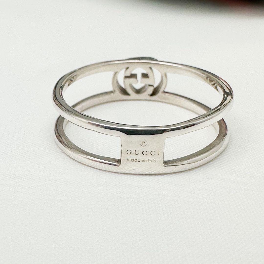 ふるさと納税 グッチ GUCCI 美品 インターロッキングG リング ワイヤー アクセサリー