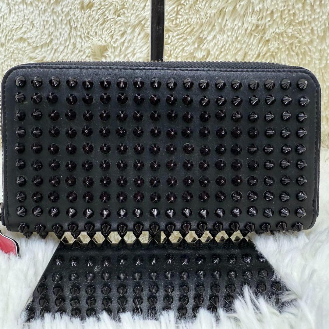 ✨美品✨ ルブタン 長財布 パネトーネ ラウンドジップ　ブラック　レザー