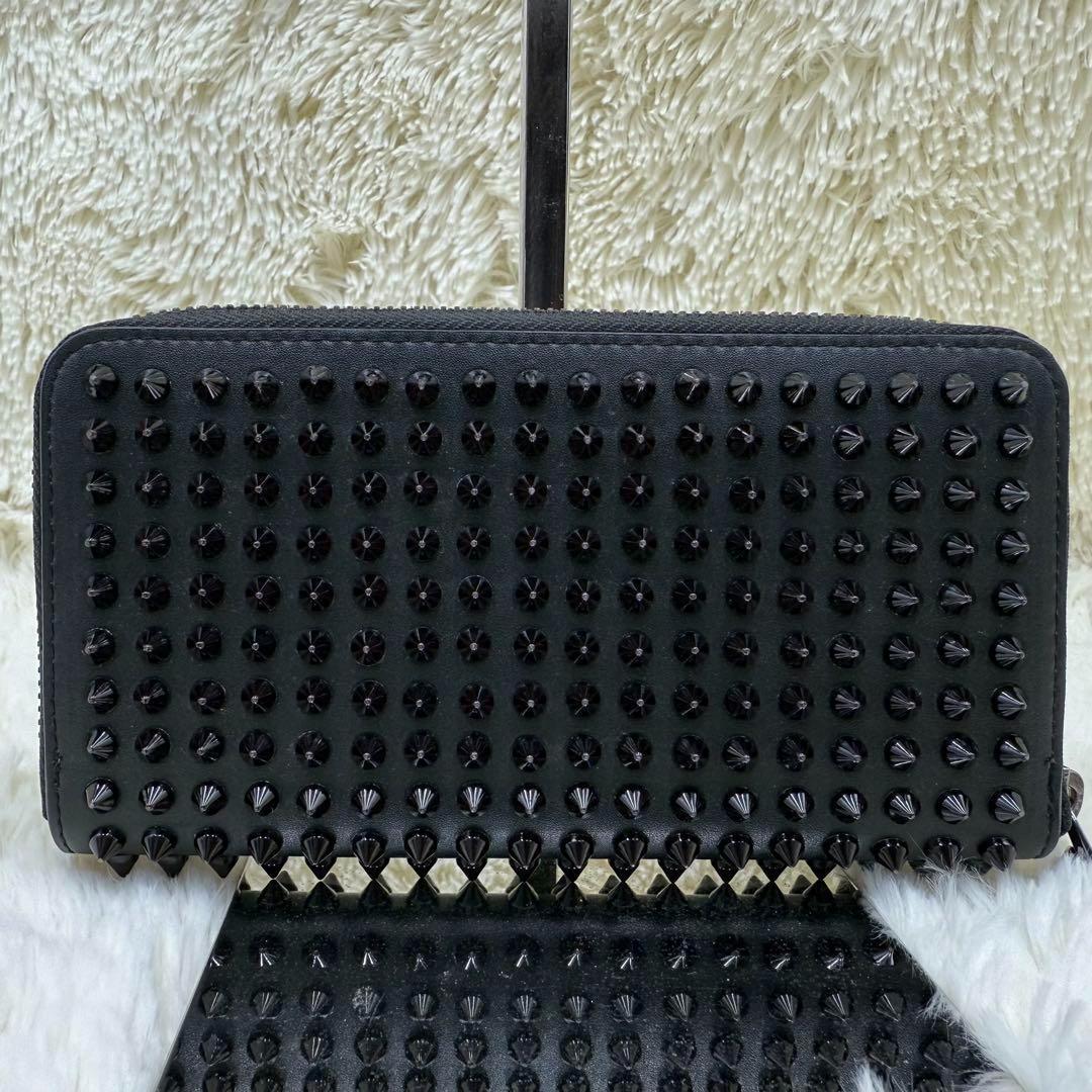 ✨美品✨ ルブタン 長財布 パネトーネ ラウンドジップ　ブラック　レザー