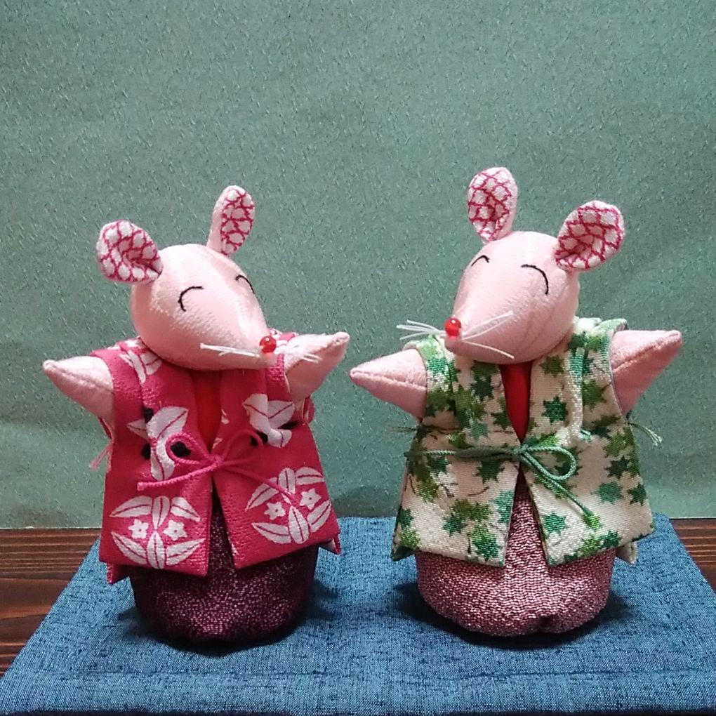 ニコニコねずみ ①ちりめん細工