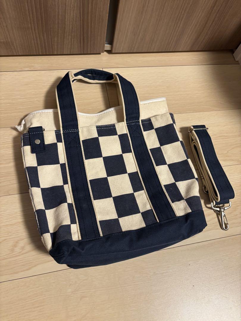 極希少!BLUCO トートバッグ チェッカー ネイビー 新品未使用 ブルコ 極希少!BLUCO トートバッグ チェッカー ネイビー 新品未使用