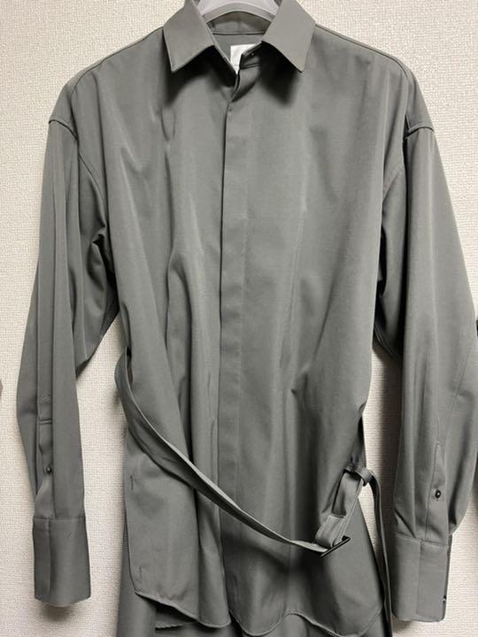 トップス sublations WOOL GABARDINE BELTED SHIRT
