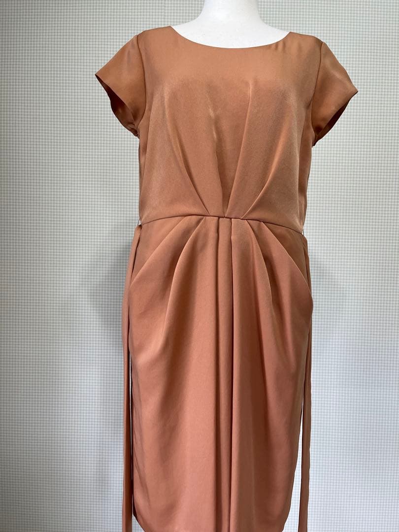 ユナイテッドアローズ ワンピース ドレス スカート 光沢 りぼん フォーマル