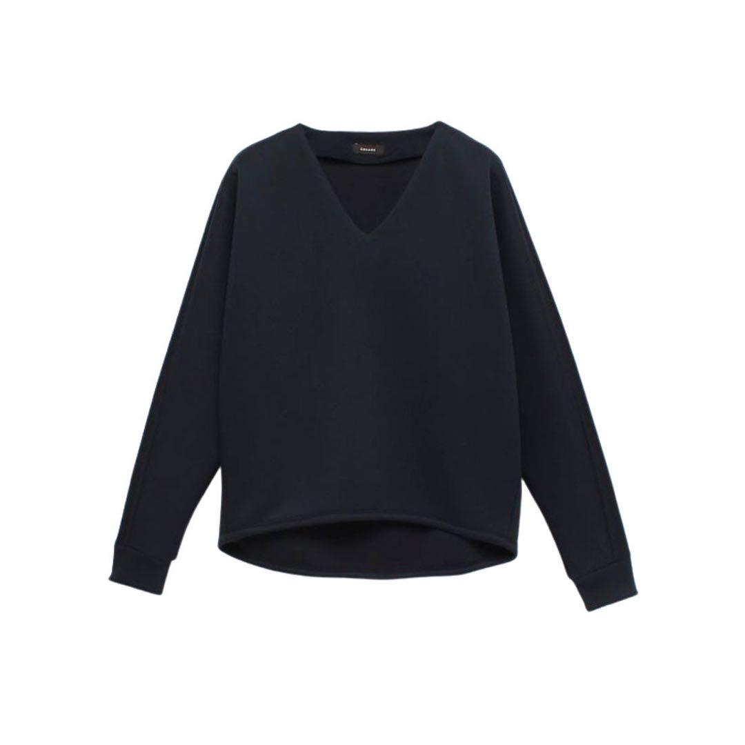 アニュアンス anuans ダンボールVネックプルオーバー (NAVY)