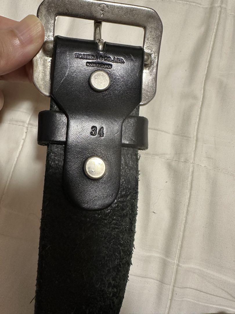 tenderloinスタッズ付きレザーベルト 34