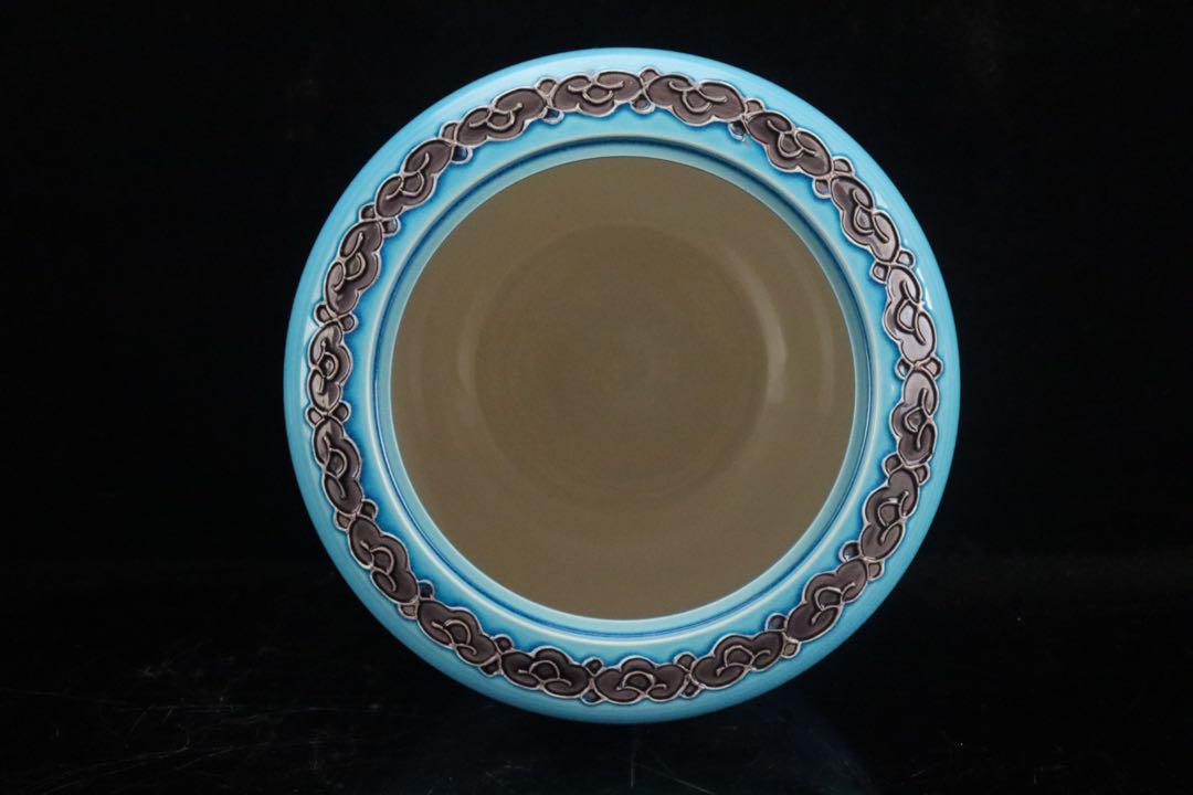 二代中村翠嵐 浅黄交趾牡丹唐草 皆具 共箱 共布 茶道具 保証品 二代中村翠嵐 浅黄交趾牡丹唐草 皆具 共箱 共布 茶道具 保証品