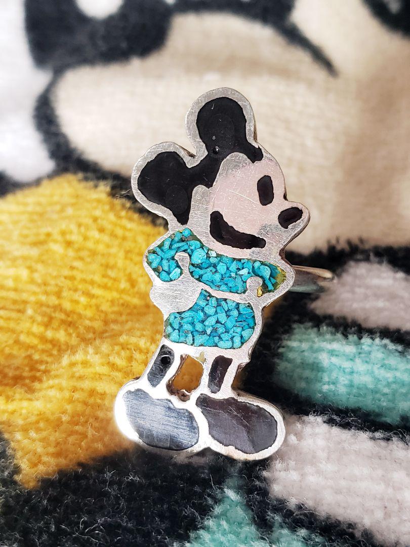 40s インディアンジュエリー ターコイズ ミッキー マウス Mickey