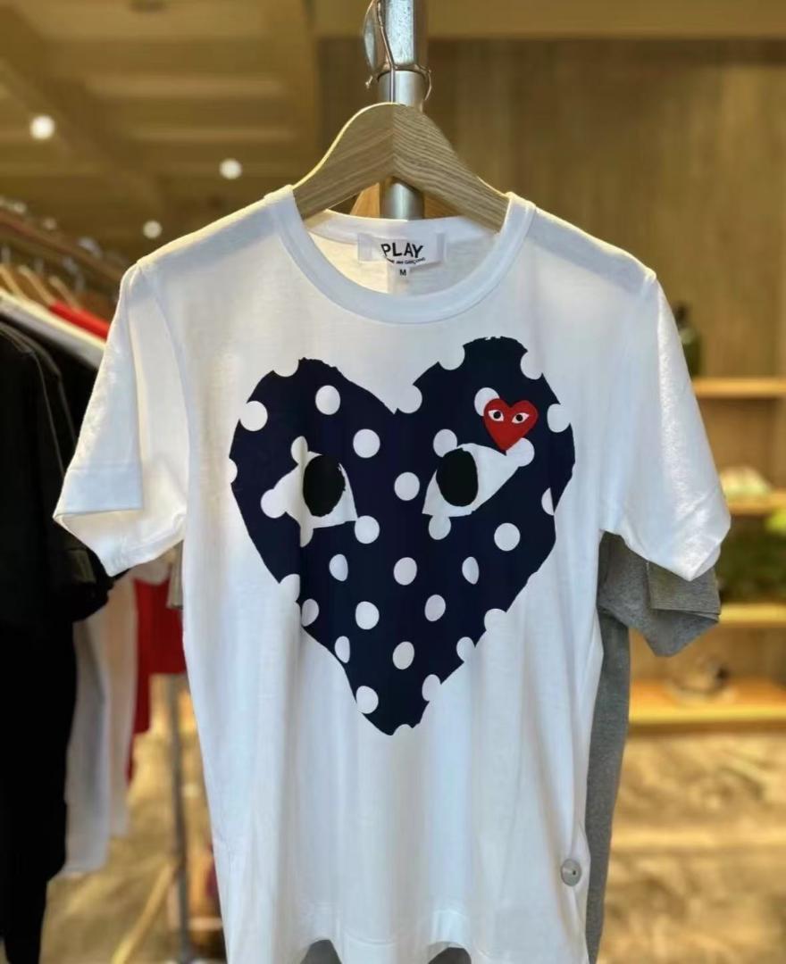 人気が高い ハート型のドットTシャツ GARÇONS des COMME PLAY M メルカリ - トップス