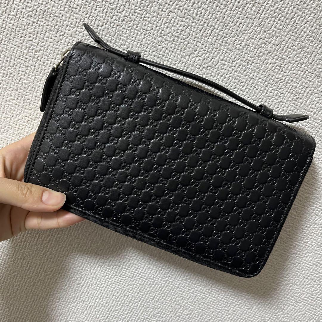 グッチ マイクログッチシマ オーガナイザー 財布 正規品