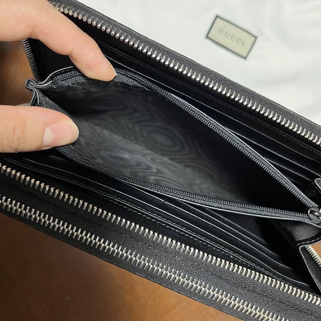グッチ マイクログッチシマ オーガナイザー 財布 正規品