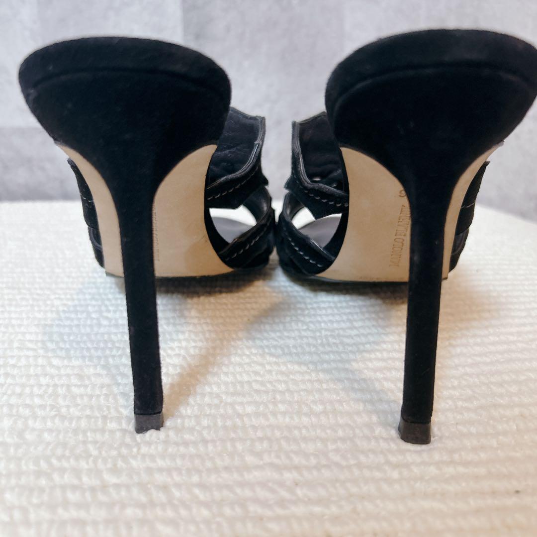 MANOLO BLAHNIK ブラック スエード ミュール
