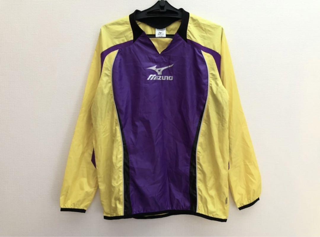 Mizuno （ミズノ）ウィンドブレーカーシャツ（パープル×イエロー