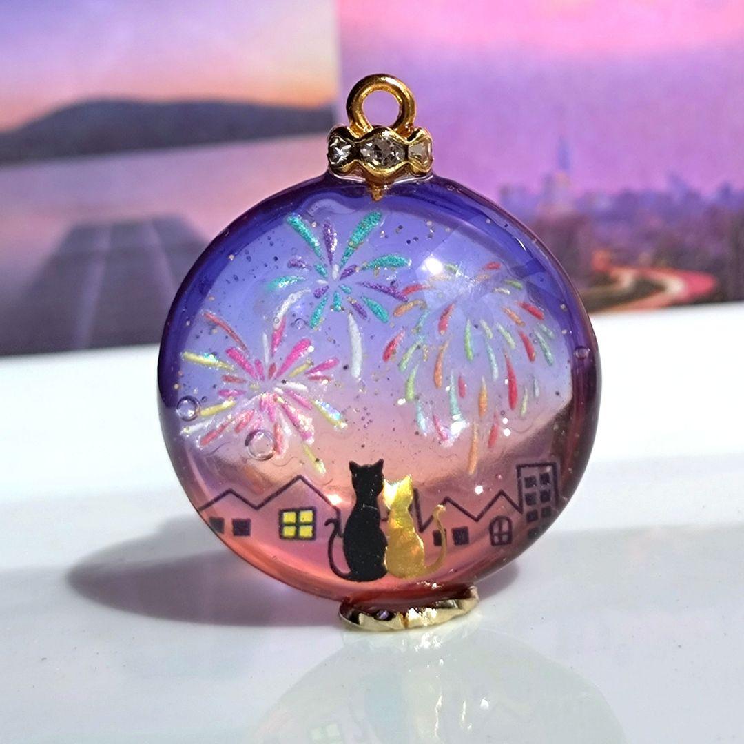 レジン ネックレス 仲良し花火 - メルカリ