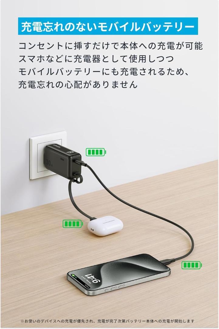 Anker PowerBank 30W Fusion 5000mAh ホワイト