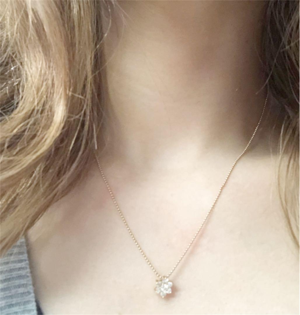 アクセサリ ネックレス ダイヤ お花のネックレス ボールチェーン 1n8Go-m54247840792 ずコメント
