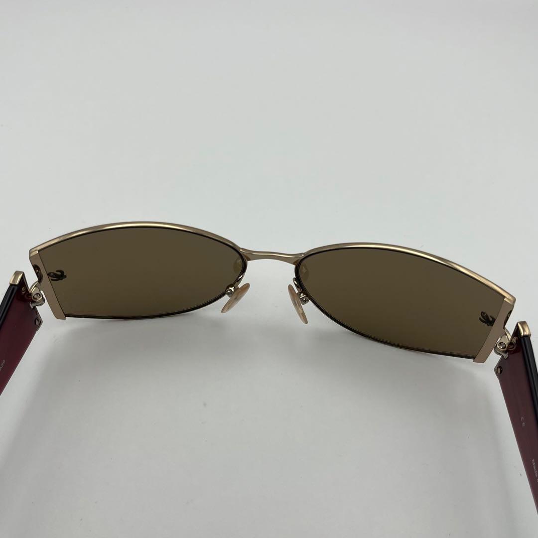 LOEWE ロエベ サングラス SLW165 茶×赤 高級感◎