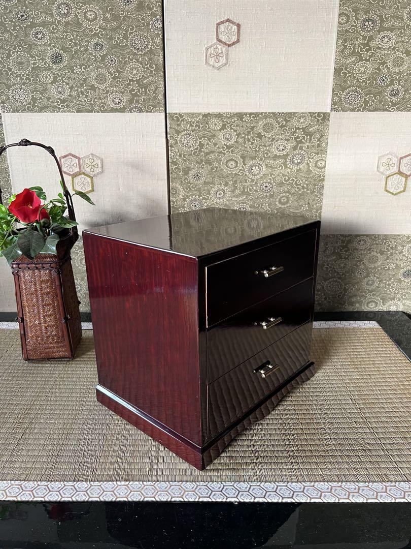木製ミニチェスト　三段の引き出し　ミニ箪笥　古道具