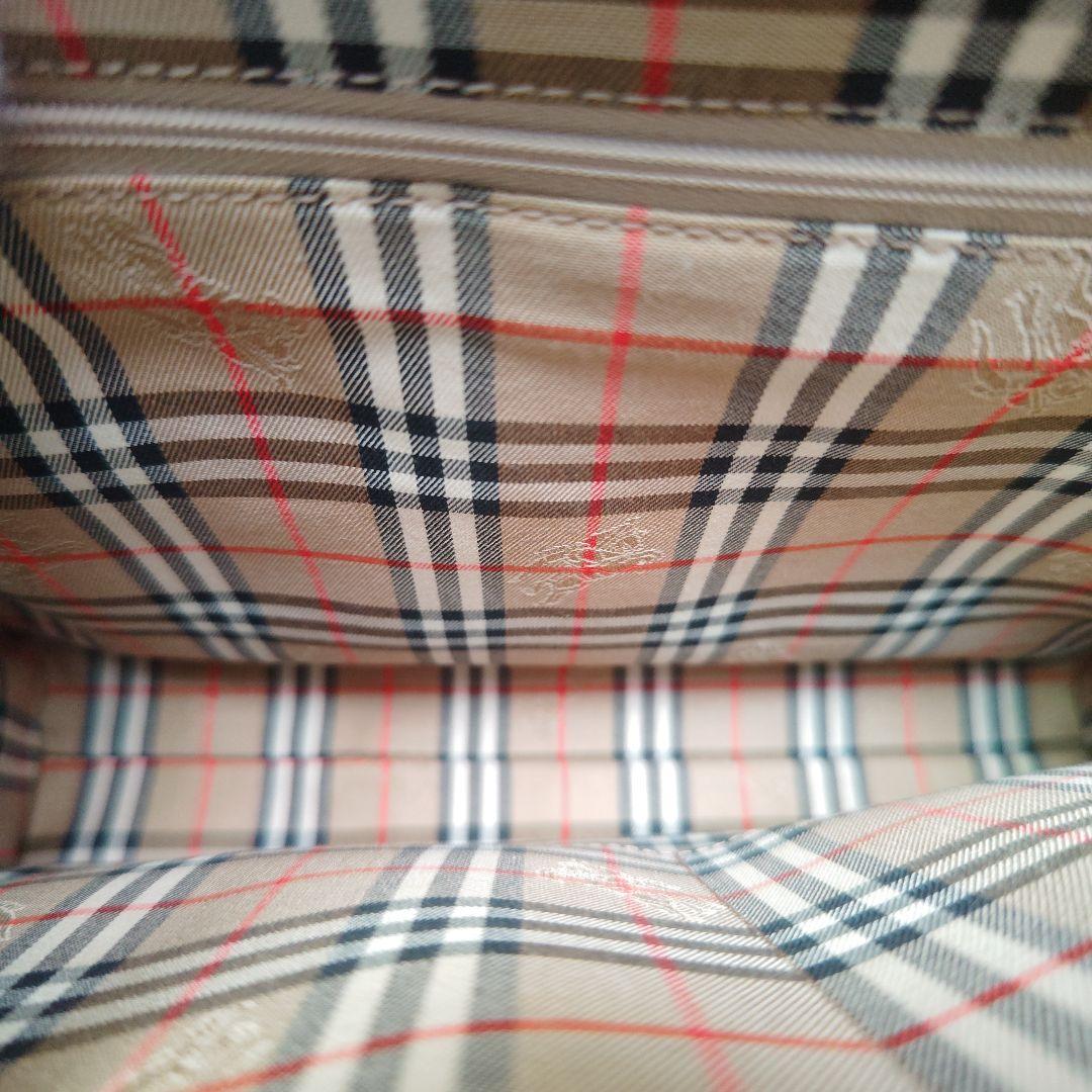 バーバリー トートバッグ 肩掛け ノバチェック カーフレザー A4 可通勤 通学