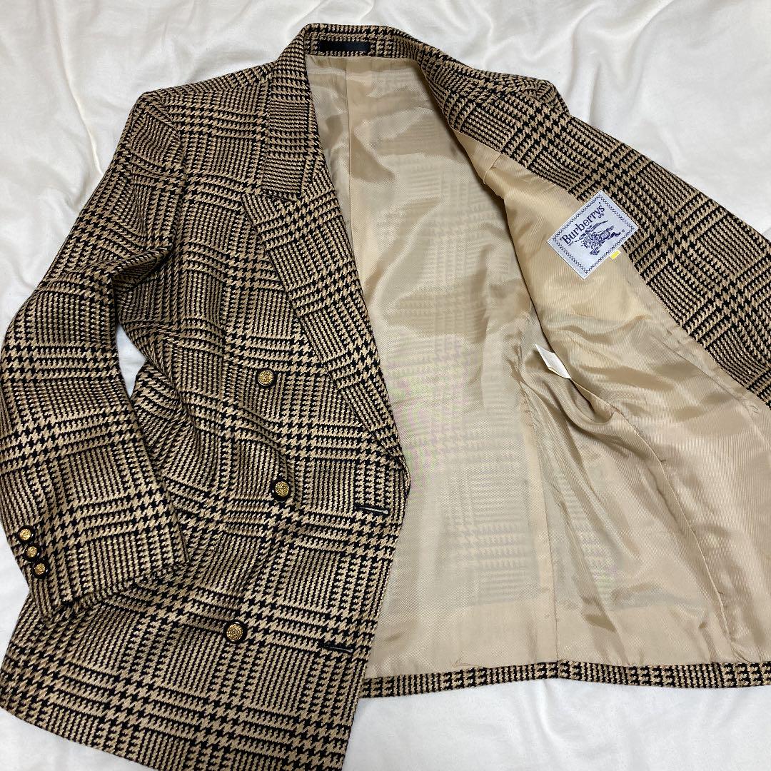 極美品】 BURBERRY スーツ/フォーマル/ドレス セットアップ 【極美品】 ダブルジャケット 千鳥柄 千鳥柄 極美品】 BURBERRY スーツ/フォーマル/ドレス セットアップ 【極美品】 ダブルジャケット 千鳥柄 千鳥柄