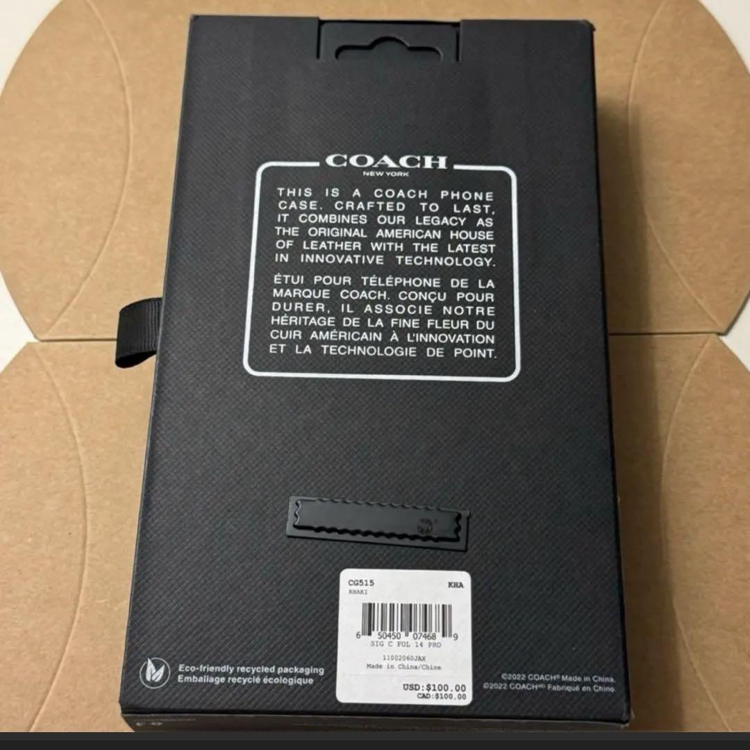 [新品] COACH iPhone14PRO 手帳型スマホケース